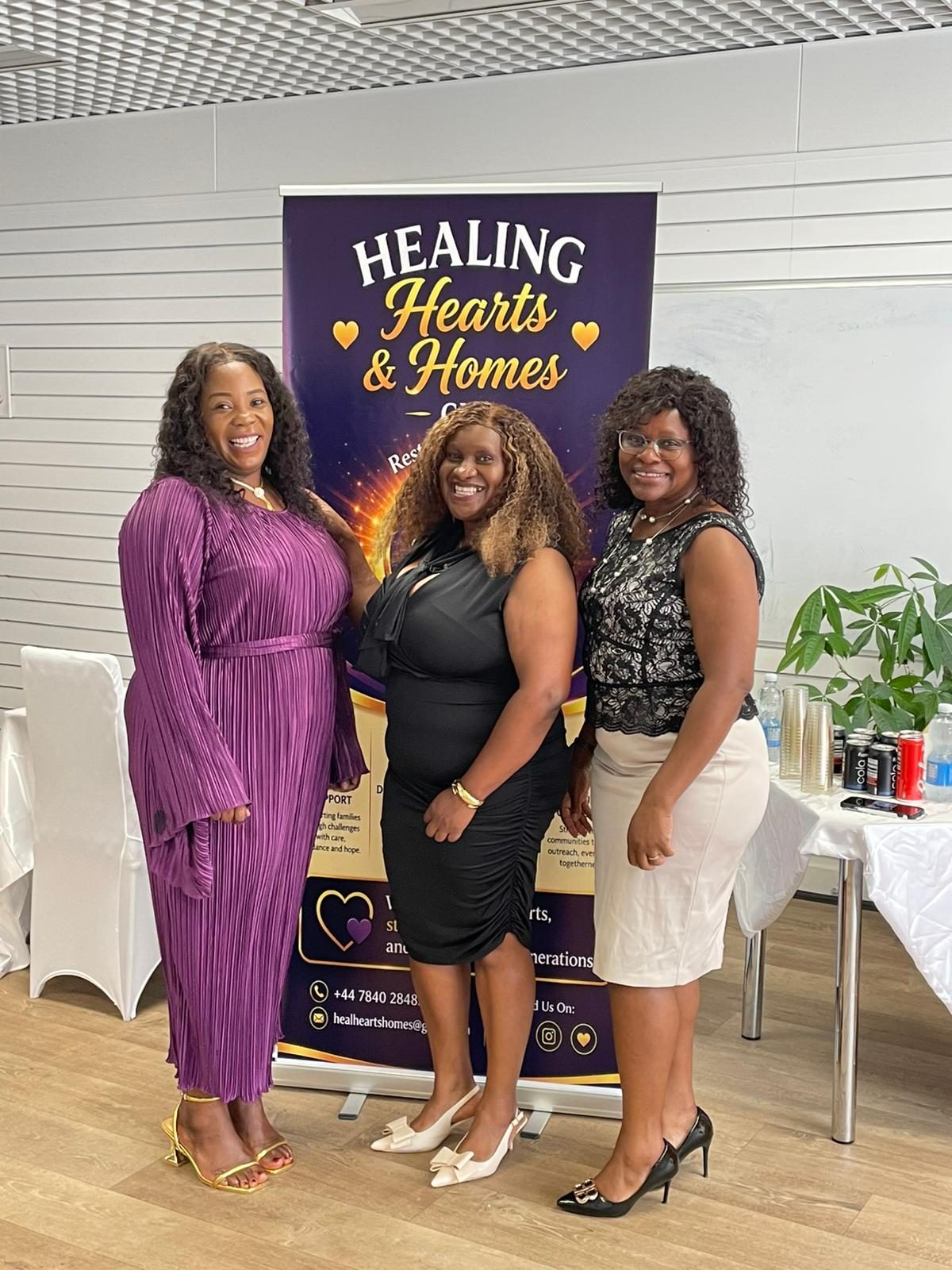 Team members and supporters at the Healing Hearts & Homes CIC launch event